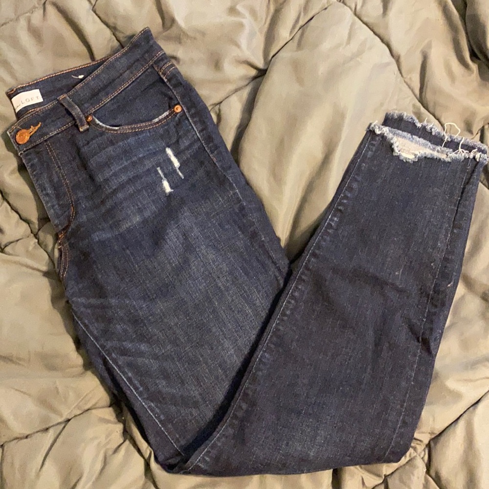 Loft Distressed skinny